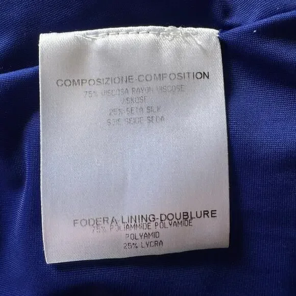 ALEXANDER McQUEEN Blue Ruched Bodycon Dress